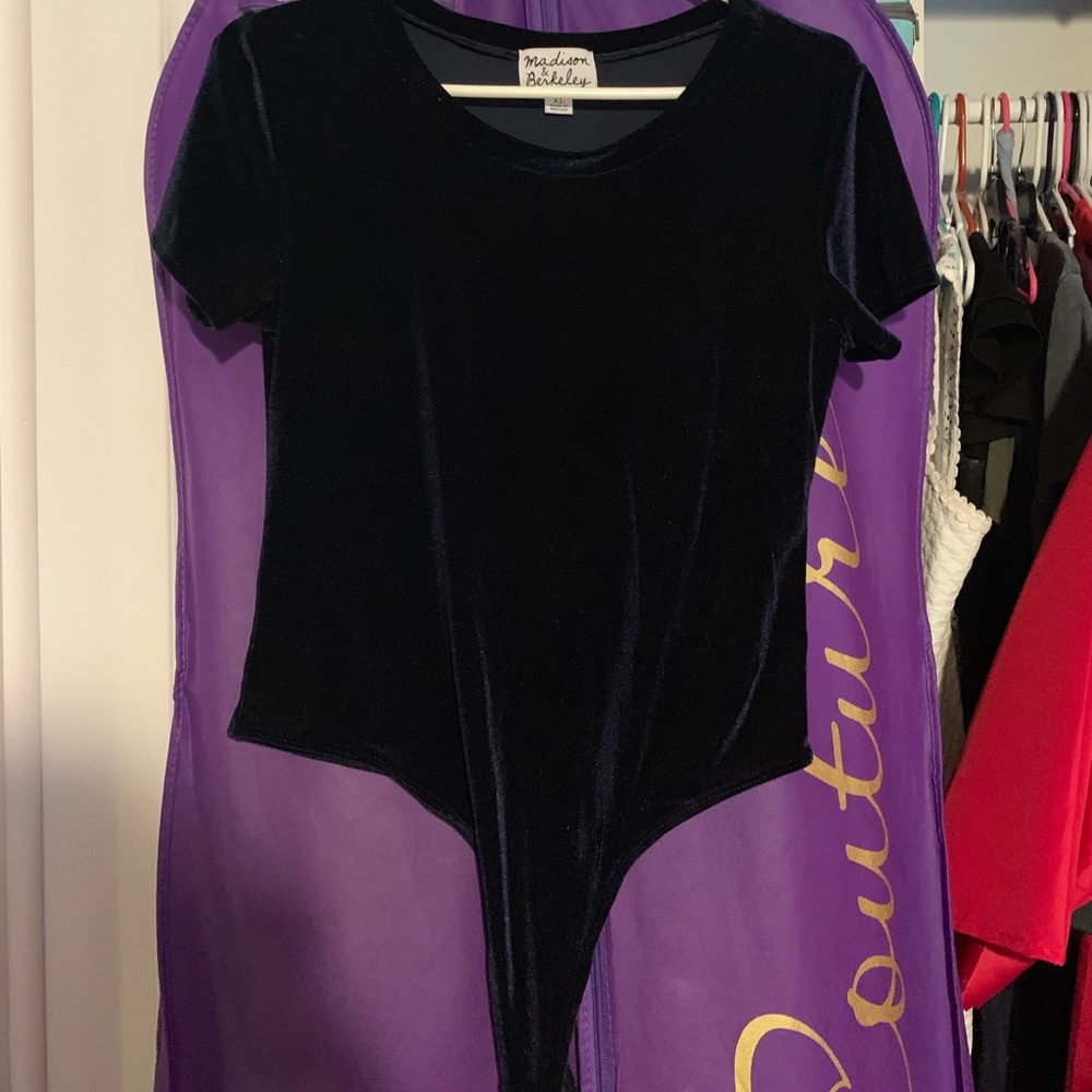 Navy blue body suit